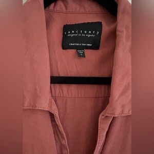 SANCTUARY LARGE LIGHTWEIGHT SALMON RUST JACKET SHACKET